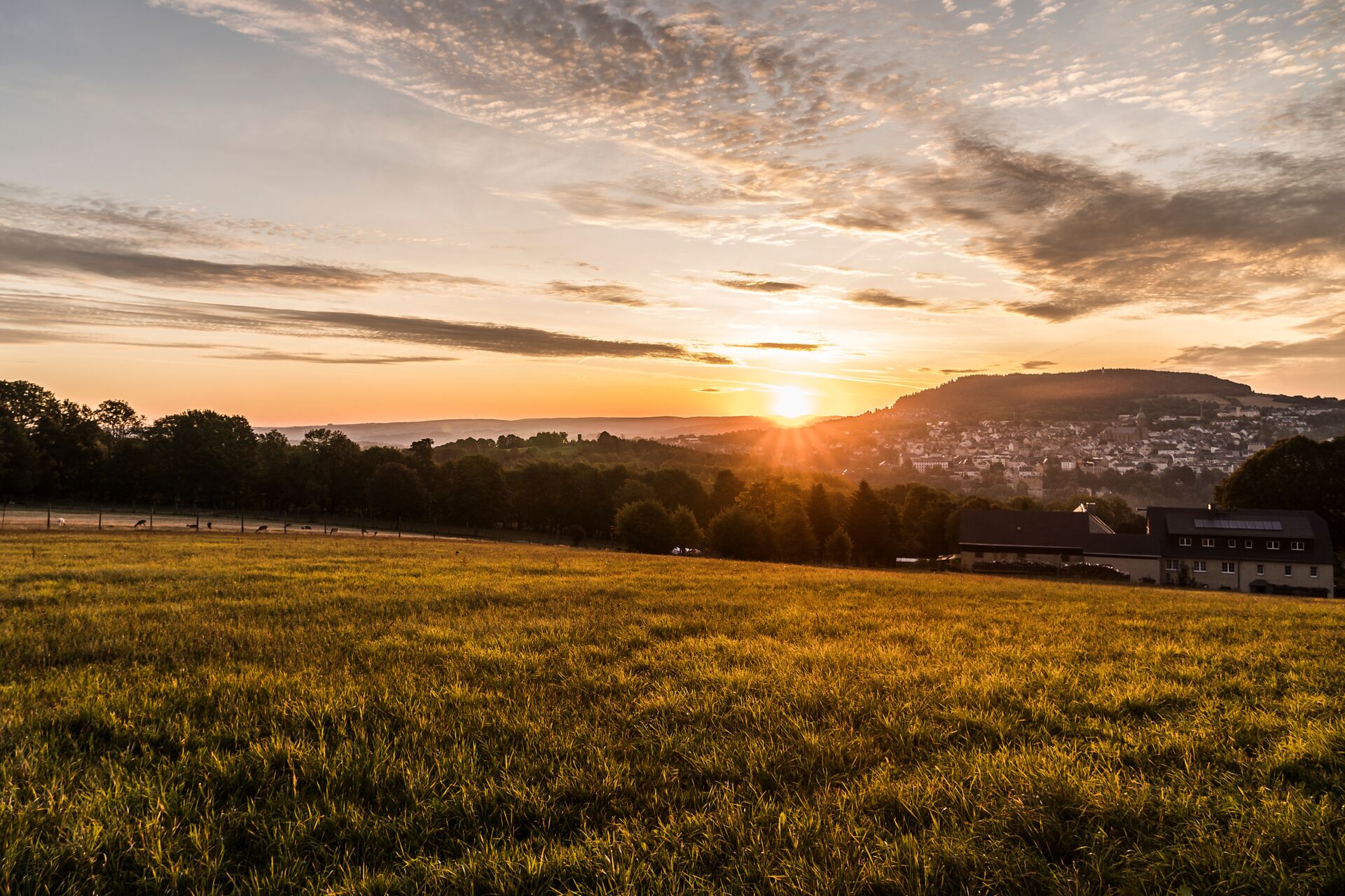 Sonnenaufgang Annaberg Buchholz Erzgebirge